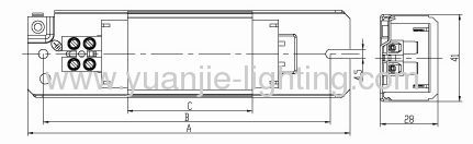 T8 fluorescent lamps 36W/40W Magnetic ballasts 