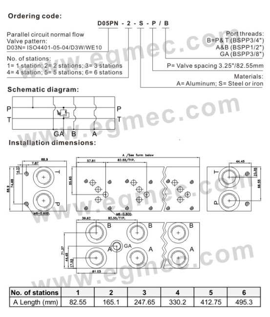 NG10 Hydraulic Valve Rexroth Manifolds of NPT SAE BSPP porting