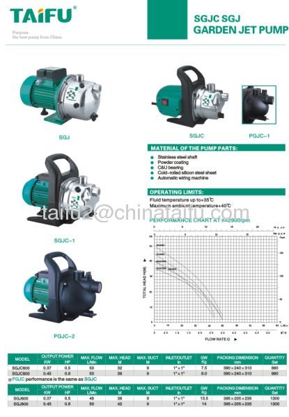 SGJ Irrigation Water Pump