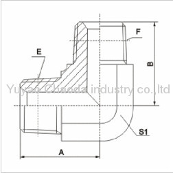 90°ELBOW NPTMALE NPT THREAD FITTING