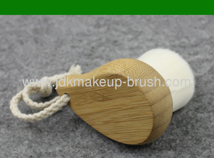 Soft synthetic hair Face cleaning brush with bamboo handle