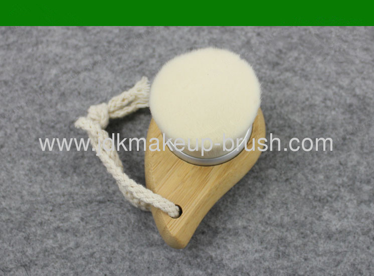 Soft synthetic hair Face cleaning brush with bamboo handle