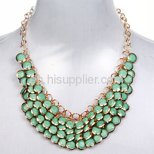 Fashionable Multi Layered Bubble Bib Necklace Wholeslae