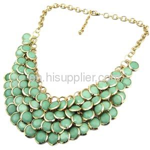 Fashionable Multi Layered Bubble Bib Necklace Wholeslae