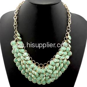 Fashionable Multi Layered Bubble Bib Necklace Wholeslae