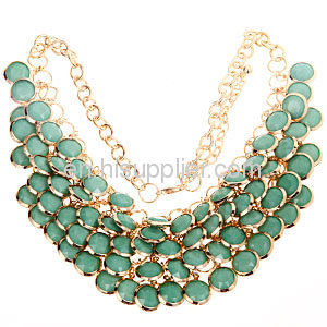 Fashionable Multi Layered Bubble Bib Necklace Wholeslae