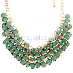 Fashionable Multi Layered Bubble Bib Necklace Wholeslae