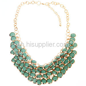 Fashionable Multi Layered Bubble Bib Necklace Wholeslae