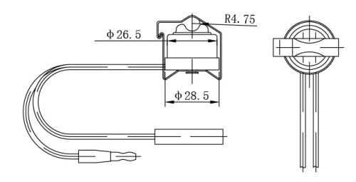 Bimetallic switch refrigeration defrost termination thermostat