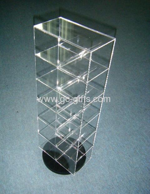 2-compartment slatwall acrylic boxes