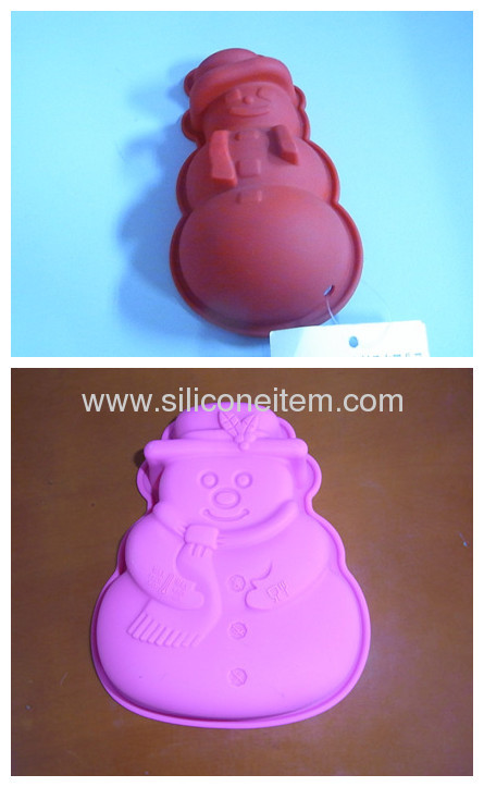 Snow man shape cupcake mould