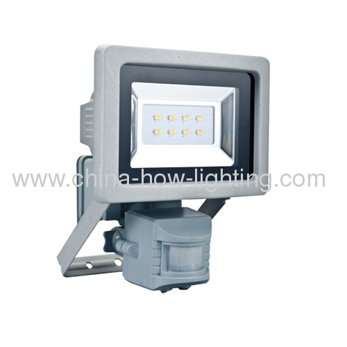 4W Aluminium Flood Light with Sensor IP44 5060SMD Epistar