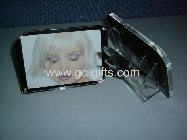 Promotional photo frame with metal stand