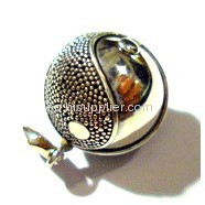 Delicate Vintage Style Shiny Silver Chime Ball Yin Yang Harmony Ball Pendant