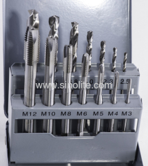 14pcs of Taps and Drill set ISO TAPS 14PCS Taps:M3,M4,M5,M6,M8,M10,M12 Drills:2.5 3.3 4.2 5.0 6.8 8.5 10.2