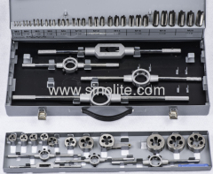 54pcs taps and dies set 11pcs round dies 33pcs taps DIN352, 6pcs dies stock 2pcs tap wrench