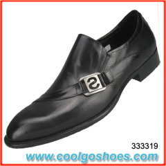 slip on men dress shoes with a "S" buckle strap wholesale