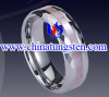 Grooved Tungsten Wedding Ring