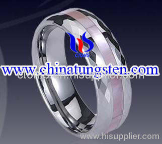 Grooved Tungsten Wedding Ring