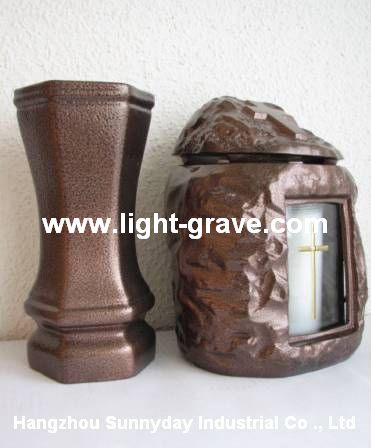 Ceramic grave light,Ceramic Memorial Candle,Ceramic christian light,Ceramic Grave candles