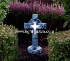 Solar resin Cross grave light,Solar grave light;Solar cemetery Light