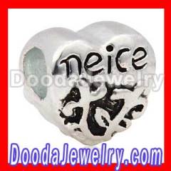 Wholesale european Charm Jewelry Silver Plated Neice beads charms