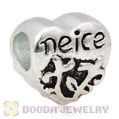 Wholesale european Charm Jewelry Silver Plated Neice beads charms
