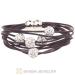 Swarovski crystal beads leather bracelet