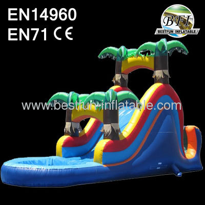 Jungle-Themed Inflatable Water Slide