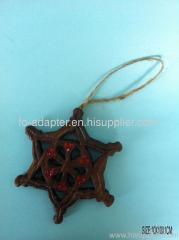 wooden handmade snow flake