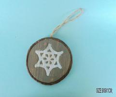 christmas gift wooden carved snowflake