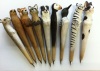 hot sale wooden carving animal ballpoint pen