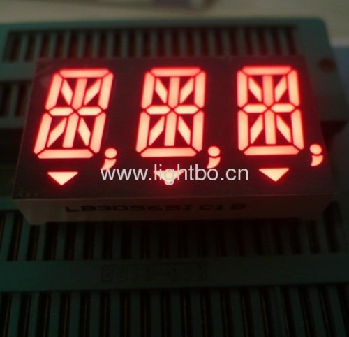 Triple-Digit 14.2mm Anode Ultra Bright Amber 14 segment Alphanumeric LED Display For Instrument Panel