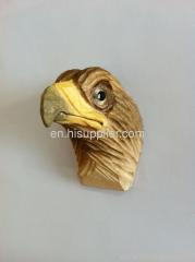 wooden carved eagle shape fridge magnet