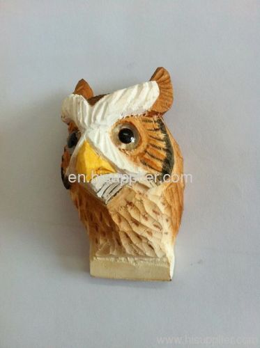 wood carving animal magnet