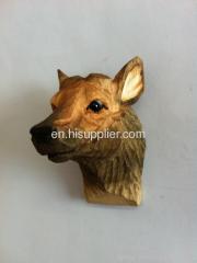 wooden carved animal magnet