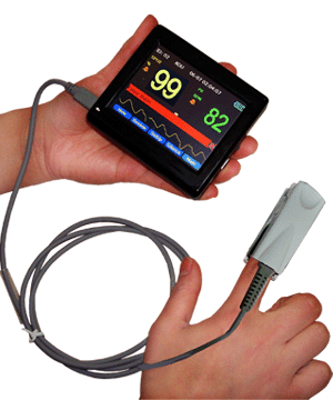 Portable Oximeter and Heart Rate Monitor with 3.5 Inch Touch screen