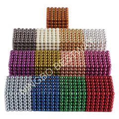 Colorful Neocube Bucky Balls in round steel box