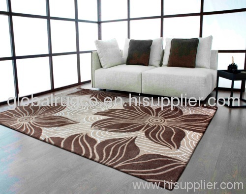 handtufted new zeland wool and bamboo silk carpet