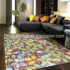 handtufted wool and viscose carpet