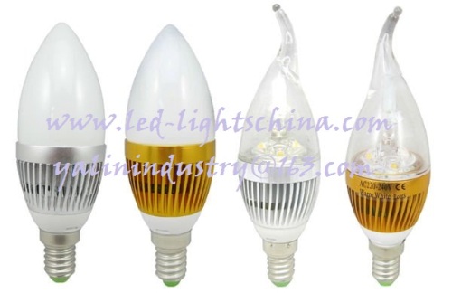 E14 LED candle lamp and bulb light for chandelier