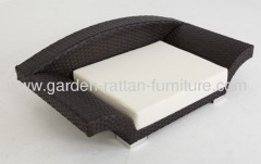 Outdoor rattan garden sun lounge pet bed for sweety
