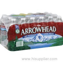 Arrowhead Water, 100% Mountain Spring - 24 - 16.9 oz (500 ml) bottles [405.6 oz (12 lt)]
