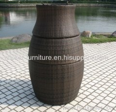 Vase wicker leisure chair and table