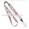 White Heat Transfer Print Lanyard, Polyester Printing Lanyards For Mobile Phone