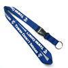 Custom Eco Recyled Blue Lanyards, Printing PET Lanyard Neck Strap With Plastic Buckle, Ring