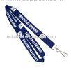 Promotional Blue Eco Friendly PET Lanyard, swivel J hook Lanyards OEM / ODM