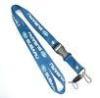 Blue Nylon Lanyard, Promotional Exhibition Lanyards With Spring Hook, Plastic Buckle