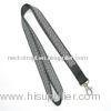 Grey Colorful Silk Printing Nylon Lanyard With Metal Hook, Ticket Holder Llanyards