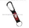 Polyester Key Carabiner Lanyard, Silk Screen Printing Short Keychain Lanyards